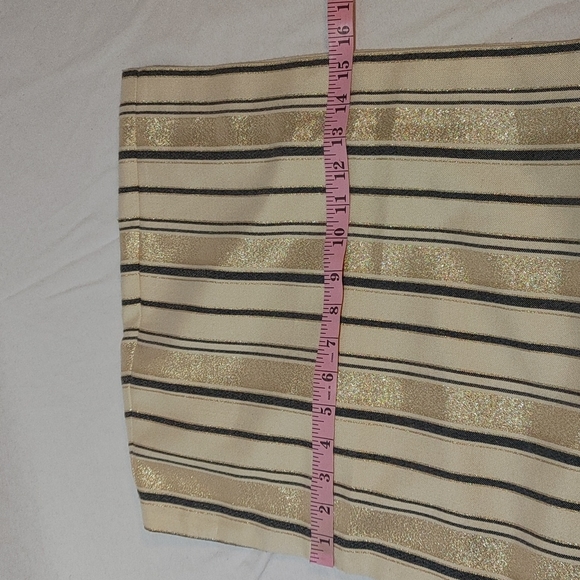 J Crew Factory Metallic Striped Skirt - Picture 8 of 9